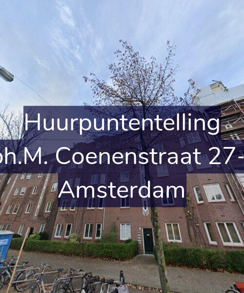 Foto gevel Huurpuntentelling voor Joh.M. Coenenstraat 27-3, Amsterdam