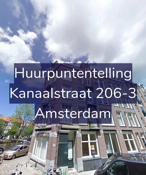 Foto gevel Huurpuntentelling voor Kanaalstraat 206-3, Amsterdam