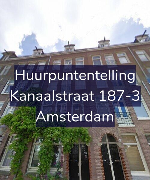 Foto gevel Huurpuntentelling voor Kanaalstraat 187-3, Amsterdam