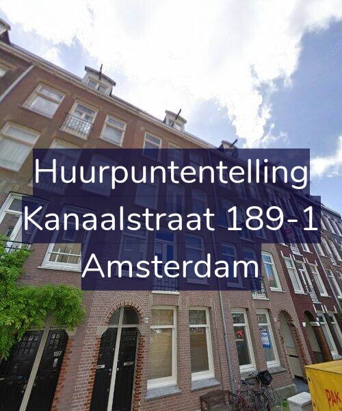 Foto gevel Huurpuntentelling voor Kanaalstraat 189-1, Amsterdam