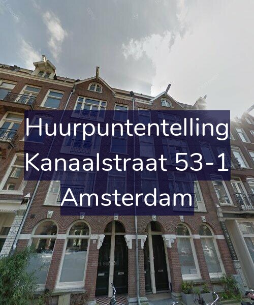 Foto gevel Huurpuntentelling voor Kanaalstraat 53-1, Amsterdam