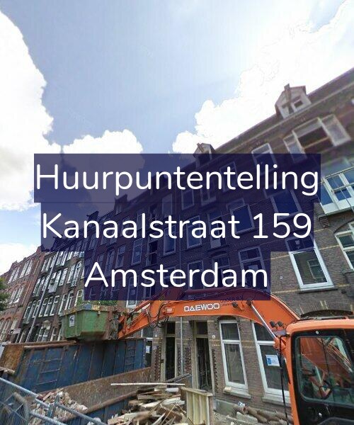 Foto gevel Huurpuntentelling voor Kanaalstraat 159, Amsterdam