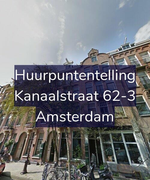 Foto gevel Huurpuntentelling voor Kanaalstraat 62-3, Amsterdam