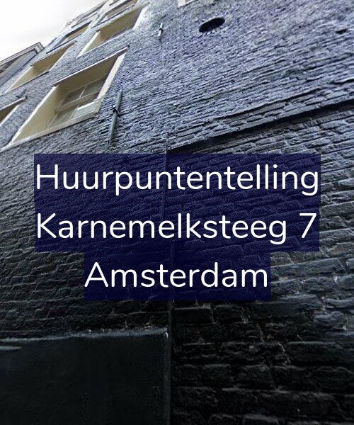 Foto gevel Huurpuntentelling voor Karnemelksteeg 7, Amsterdam