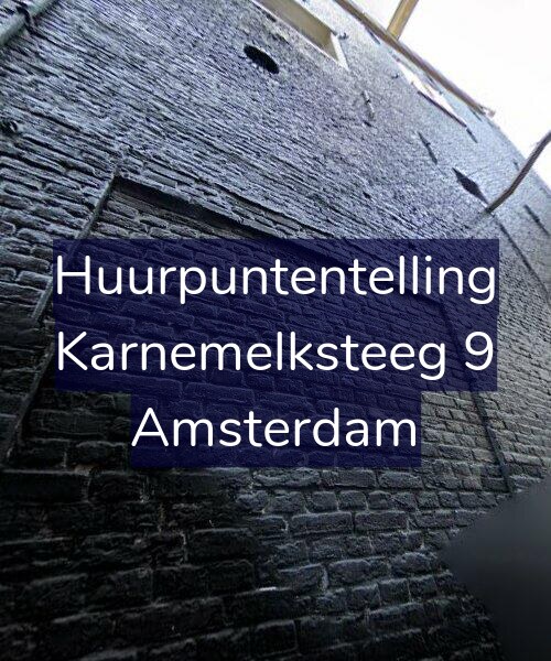 Foto gevel Huurpuntentelling voor Karnemelksteeg 9, Amsterdam