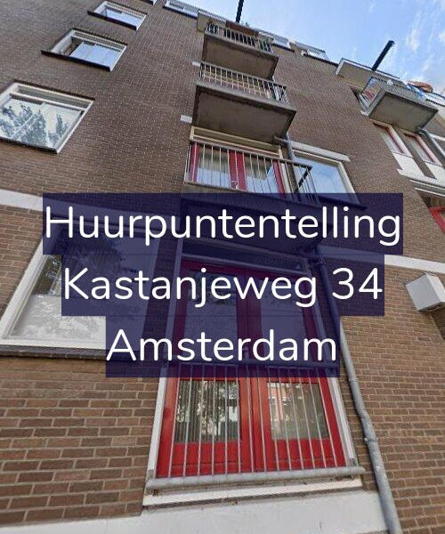 Foto gevel Huurpuntentelling voor Kastanjeweg 34, Amsterdam