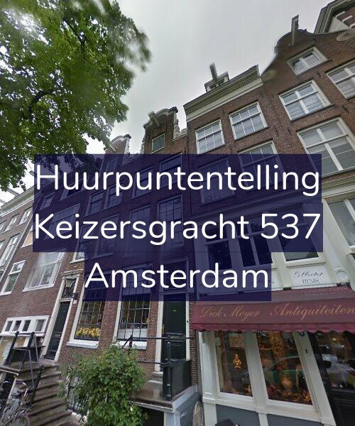 Foto gevel Huurpuntentelling voor Keizersgracht 537, Amsterdam