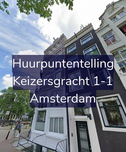 Foto gevel Huurpuntentelling voor Keizersgracht 1-1, Amsterdam