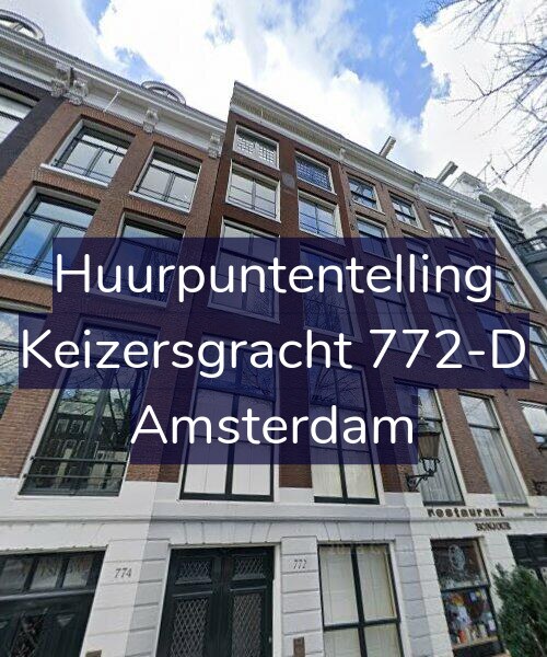 Foto gevel Huurpuntentelling voor Keizersgracht 772-D, Amsterdam