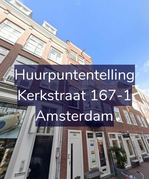 Foto gevel Huurpuntentelling voor Kerkstraat 167-1, Amsterdam