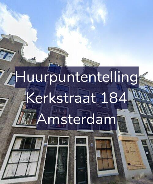 Foto gevel Huurpuntentelling voor Kerkstraat 184, Amsterdam