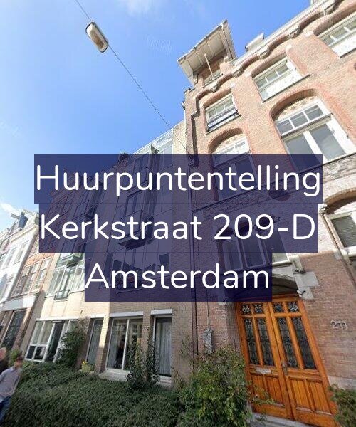 Foto gevel Huurpuntentelling voor Kerkstraat 209-D, Amsterdam