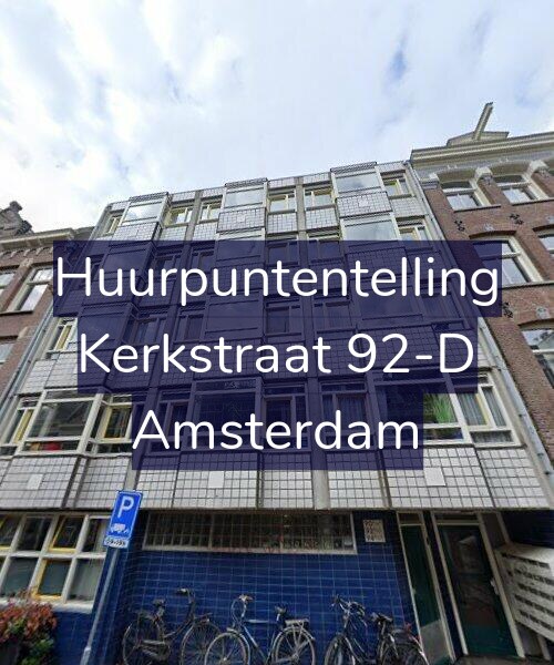 Foto gevel Huurpuntentelling voor Kerkstraat 92-D, Amsterdam
