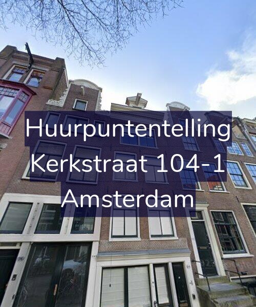 Foto gevel Huurpuntentelling voor Kerkstraat 104-1, Amsterdam