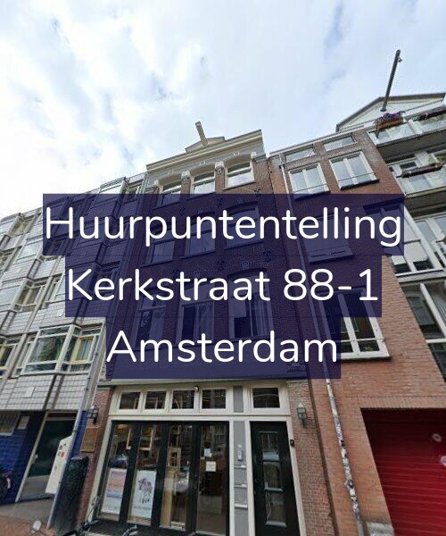 Foto gevel Huurpuntentelling voor Kerkstraat 88-1, Amsterdam