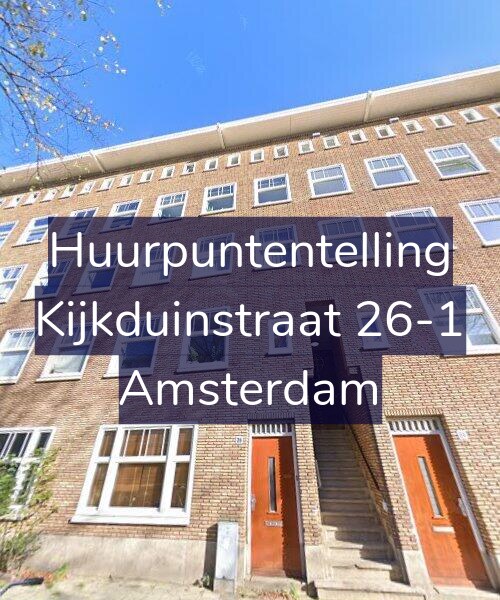 Foto gevel Huurpuntentelling voor Kijkduinstraat 26-1, Amsterdam