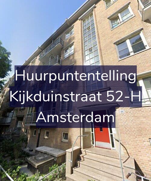 Foto gevel Huurpuntentelling voor Kijkduinstraat 52-H, Amsterdam