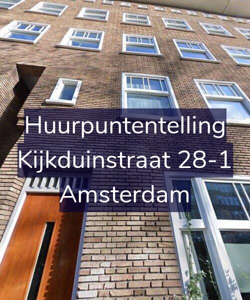 Foto gevel Huurpuntentelling voor Kijkduinstraat 28-1, Amsterdam