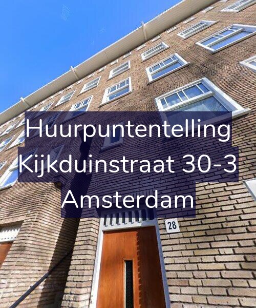 Foto gevel Huurpuntentelling voor Kijkduinstraat 30-3, Amsterdam