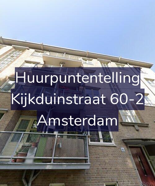 Foto gevel Huurpuntentelling voor Kijkduinstraat 60-2, Amsterdam