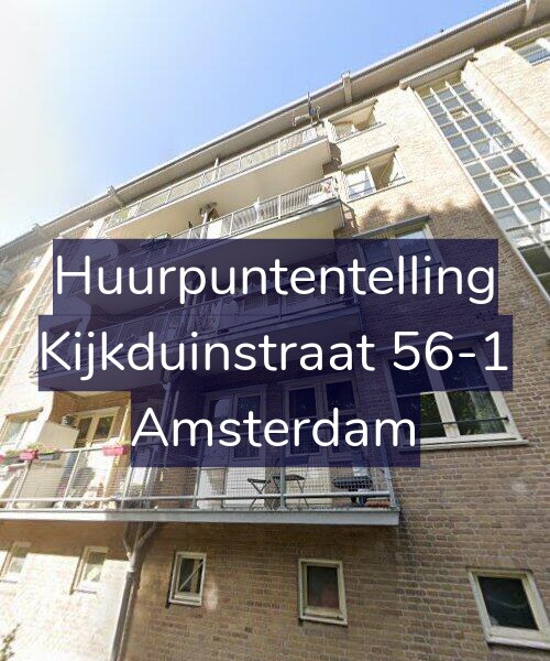Foto gevel Huurpuntentelling voor Kijkduinstraat 56-1, Amsterdam
