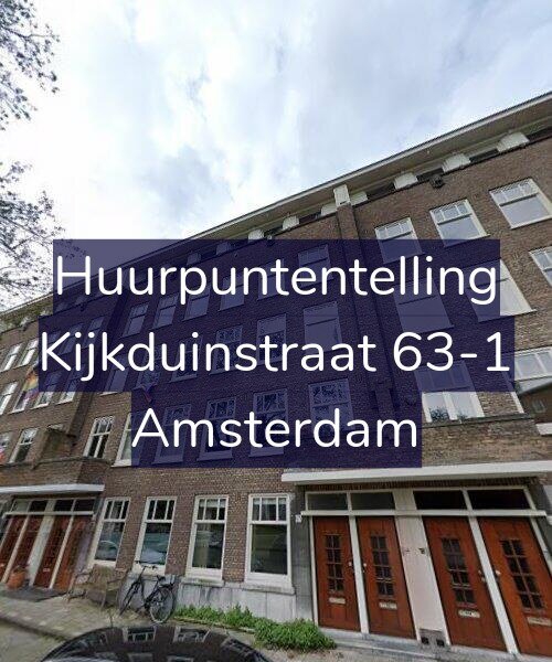 Foto gevel Huurpuntentelling voor Kijkduinstraat 63-1, Amsterdam