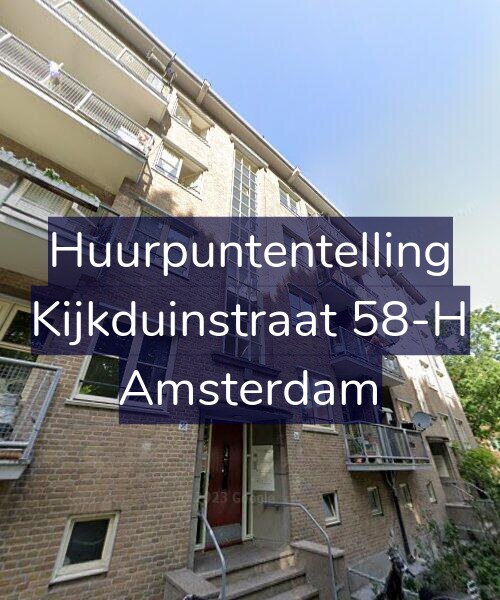 Foto gevel Huurpuntentelling voor Kijkduinstraat 58-H, Amsterdam