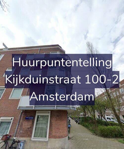 Foto gevel Huurpuntentelling voor Kijkduinstraat 100-2, Amsterdam