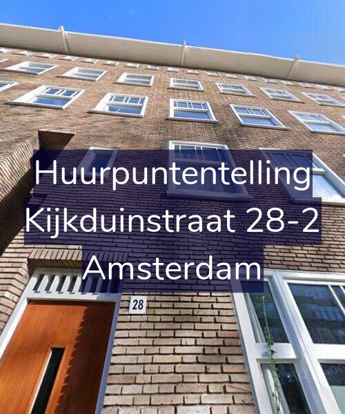 Foto gevel Huurpuntentelling voor Kijkduinstraat 28-2, Amsterdam