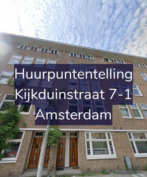 Foto gevel Huurpuntentelling voor Kijkduinstraat 7-1, Amsterdam