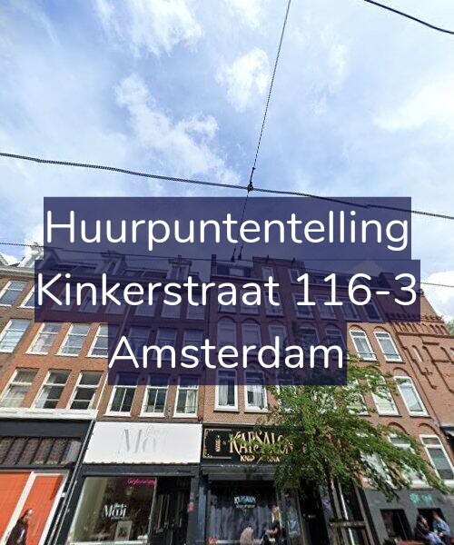 Foto gevel Huurpuntentelling voor Kinkerstraat 116-3, Amsterdam