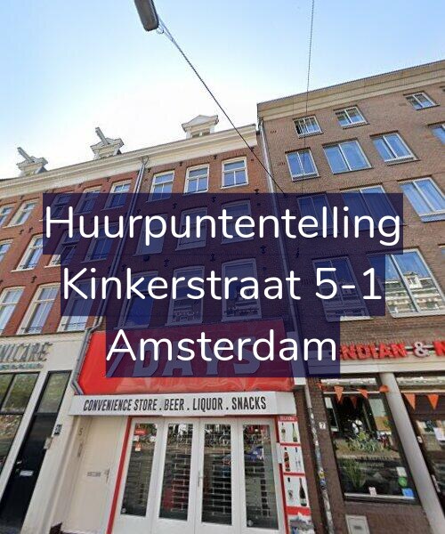 Foto gevel Huurpuntentelling voor Kinkerstraat 5-1, Amsterdam