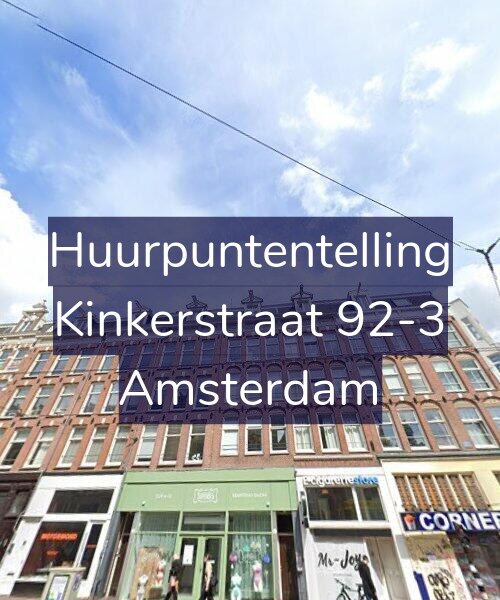 Foto gevel Huurpuntentelling voor Kinkerstraat 92-3, Amsterdam