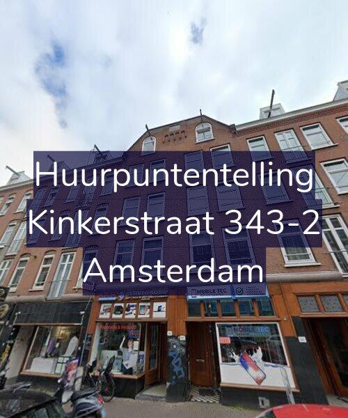 Foto gevel Huurpuntentelling voor Kinkerstraat 343-2, Amsterdam