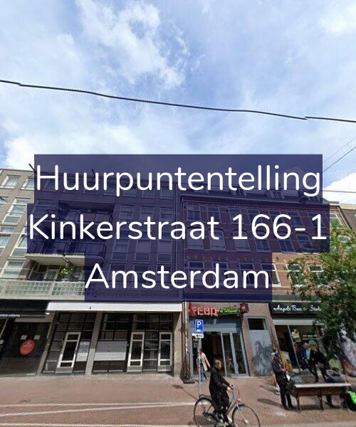 Foto gevel Huurpuntentelling voor Kinkerstraat 166-1, Amsterdam