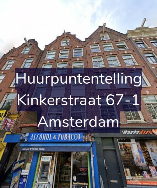 Foto gevel Huurpuntentelling voor Kinkerstraat 67-1, Amsterdam