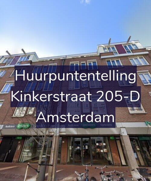 Foto gevel Huurpuntentelling voor Kinkerstraat 205-D, Amsterdam