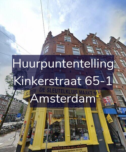 Foto gevel Huurpuntentelling voor Kinkerstraat 65-1, Amsterdam