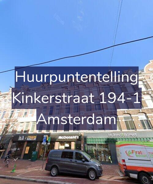 Foto gevel Huurpuntentelling voor Kinkerstraat 194-1, Amsterdam