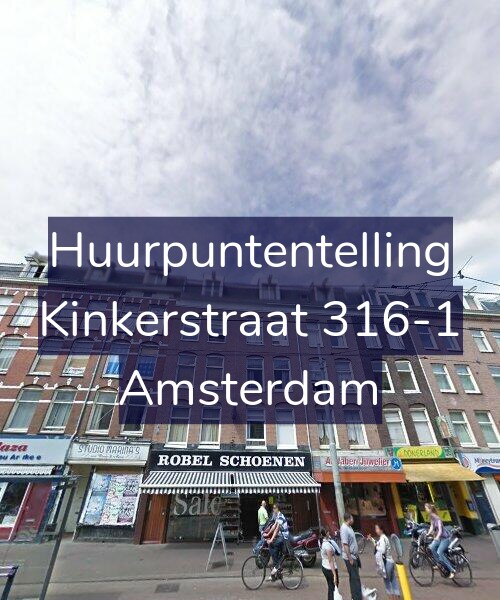 Foto gevel Huurpuntentelling voor Kinkerstraat 316-1, Amsterdam