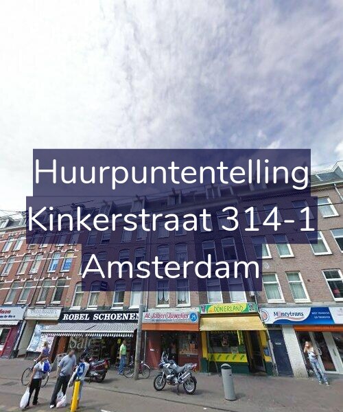 Foto gevel Huurpuntentelling voor Kinkerstraat 314-1, Amsterdam