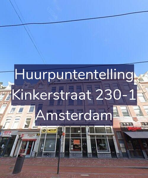 Foto gevel Huurpuntentelling voor Kinkerstraat 230-1, Amsterdam