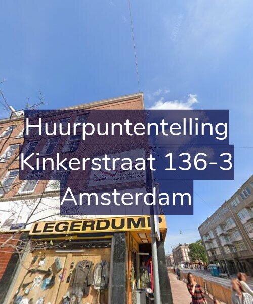 Foto gevel Huurpuntentelling voor Kinkerstraat 136-3, Amsterdam