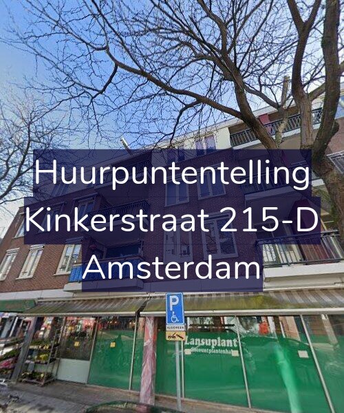 Foto gevel Huurpuntentelling voor Kinkerstraat 215-D, Amsterdam