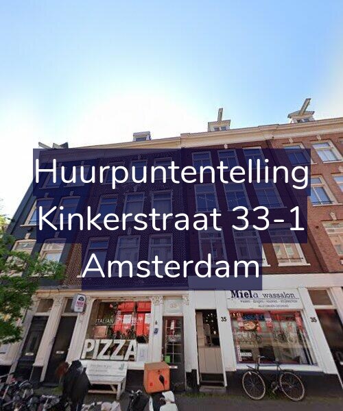 Foto gevel Huurpuntentelling voor Kinkerstraat 33-1, Amsterdam