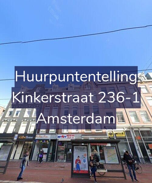Foto gevel Huurpuntentelling voor Kinkerstraat 236-1, Amsterdam
