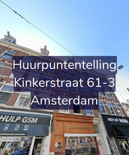 Foto gevel Huurpuntentelling voor Kinkerstraat 61-3, Amsterdam