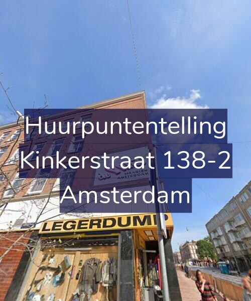 Foto gevel Huurpuntentelling voor Kinkerstraat 138-2, Amsterdam