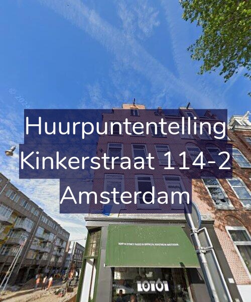 Foto gevel Huurpuntentelling voor Kinkerstraat 114-2, Amsterdam