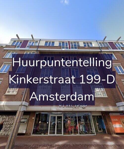 Foto gevel Huurpuntentelling voor Kinkerstraat 199-D, Amsterdam